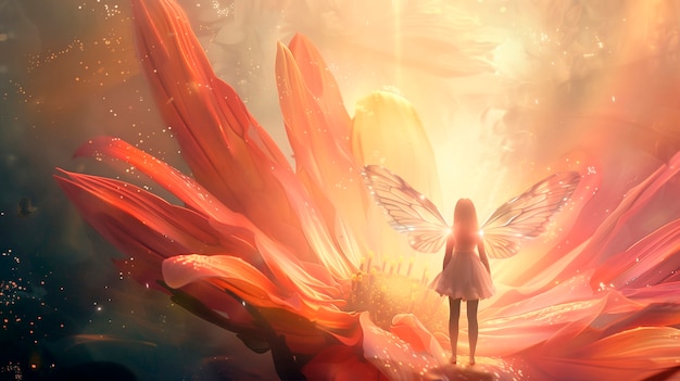 Free photo digital art of magical fairy