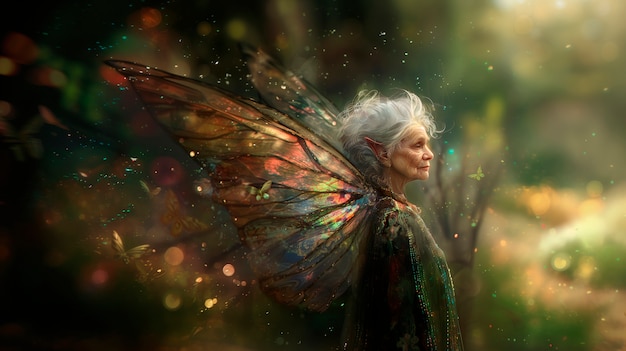 Free photo digital art of magical fairy