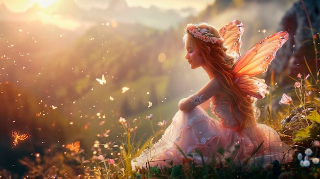 Free photo digital art of magical fairy