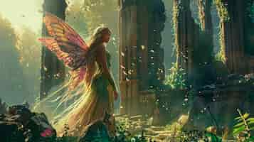 Free photo digital art of magical fairy