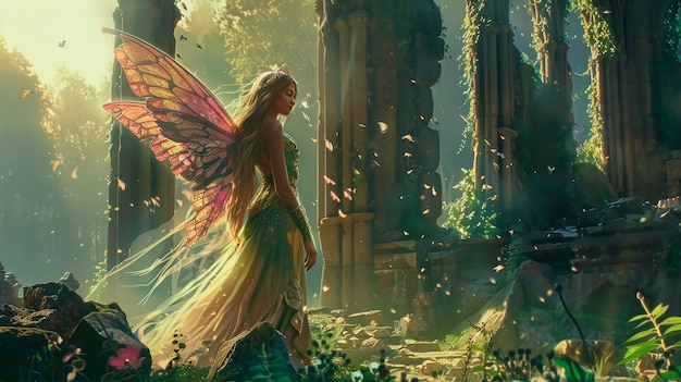 Free Photo digital art of magical fairy