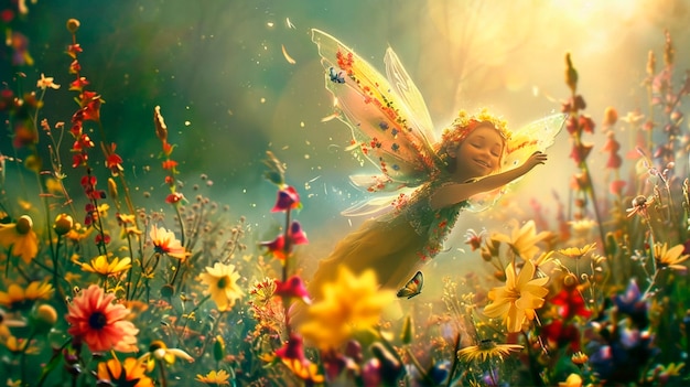 Free Photo digital art of magical fairy