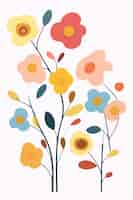 Free photo digital art of organic floral shapes pattern