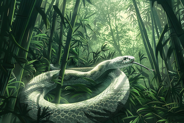 Digital art snake illustration