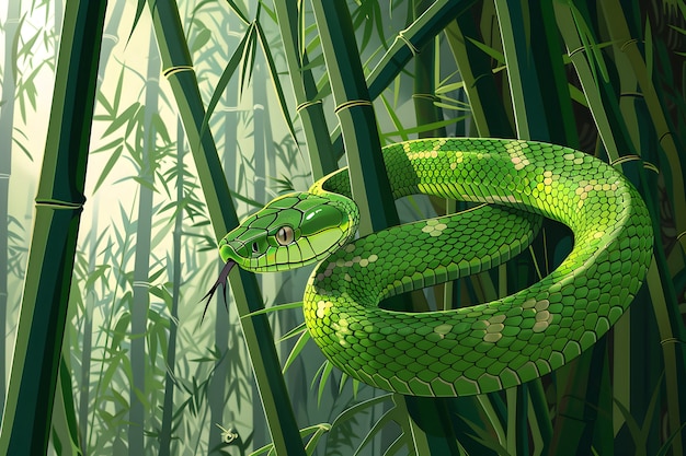 Digital art snake illustration