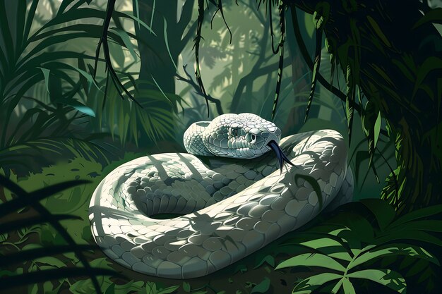 Digital art snake illustration