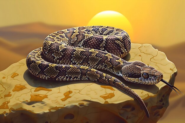 Digital art snake illustration