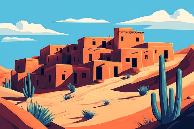 Digital art southwest landscape