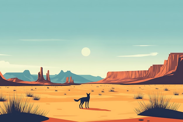 Digital art southwest landscape