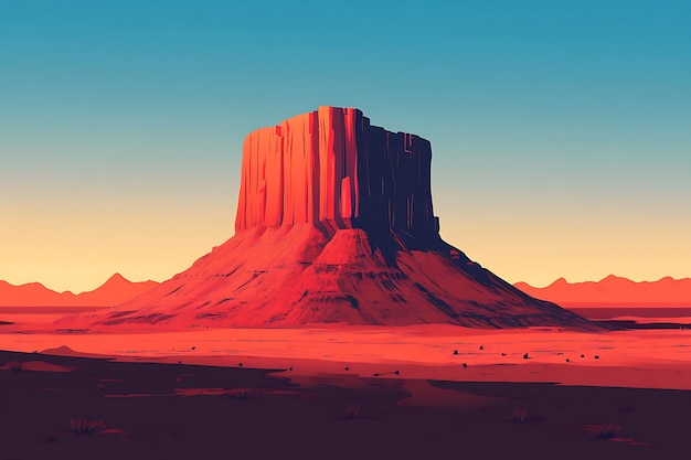 Digital art southwest landscape