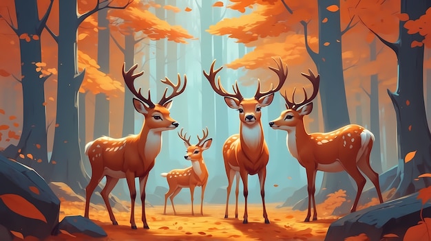 Free photo digital art style autumn illustration