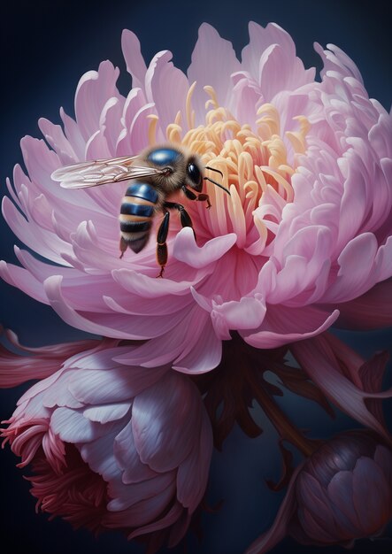 Digital art style bee