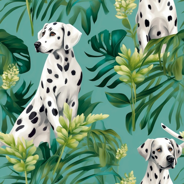 Free photo digital art style dog pattern design