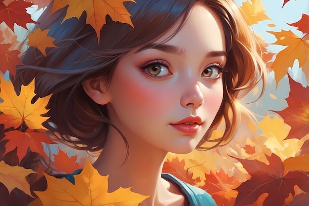 Free Photo digital art style fall season illustration