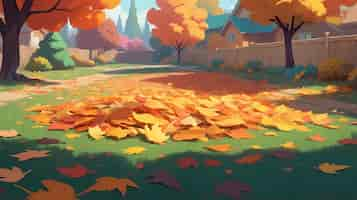 Free photo digital art style fall season illustration