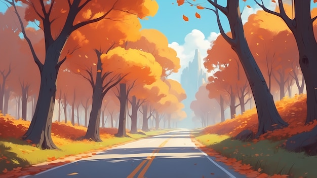 Free photo digital art style fall season illustration