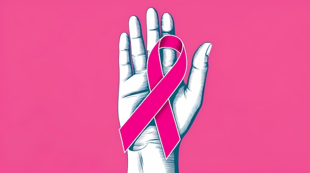 Free photo digital art style illustration for breast cancer awareness month