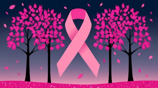 Free Photo digital art style illustration for breast cancer awareness month