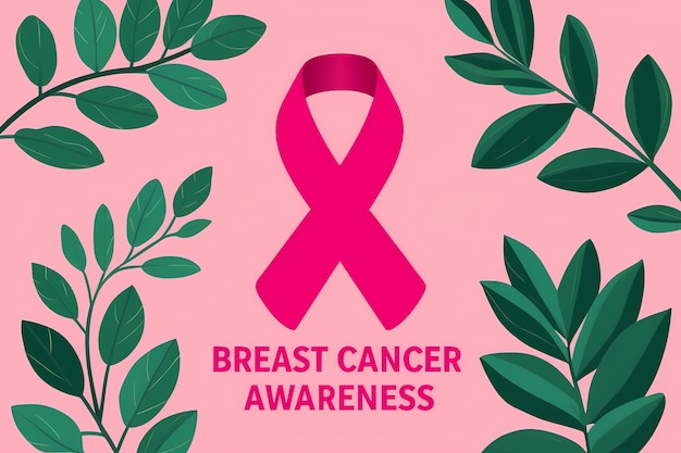 Free Photo digital art style illustration for breast cancer awareness month