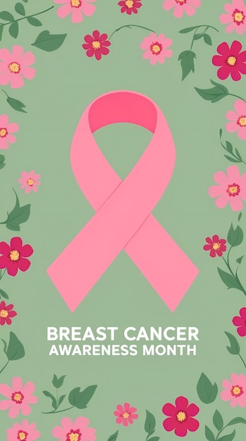 Free Photo digital art style illustration for breast cancer awareness month