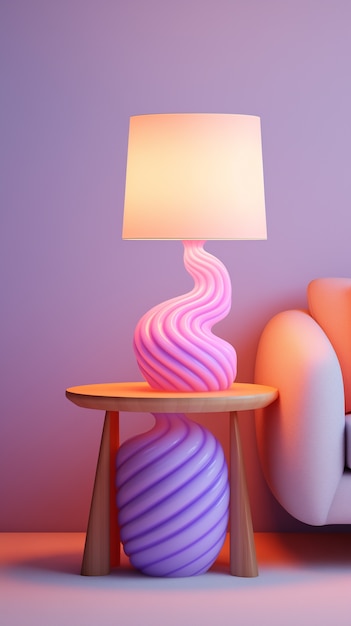 Digital art style light lamp design