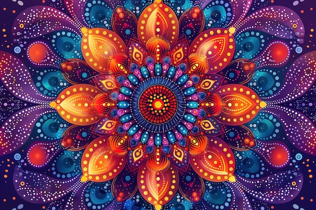 Free photo digital art style mandala symbol