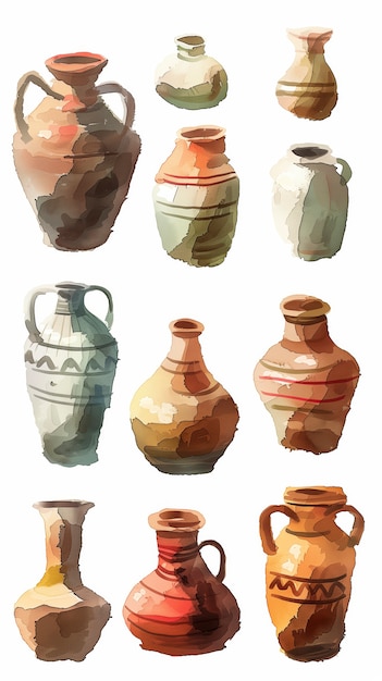 Free photo digital art style pottery illustration