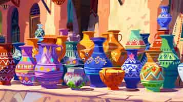 Free photo digital art style pottery illustration