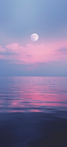 Free photo digital art style sky landscape with moon