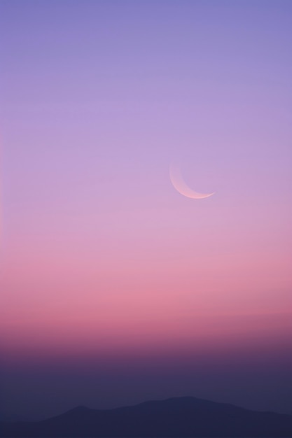 Free Photo digital art style sky landscape with moon