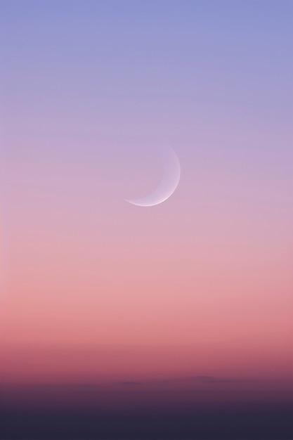 Free photo digital art style sky landscape with moon