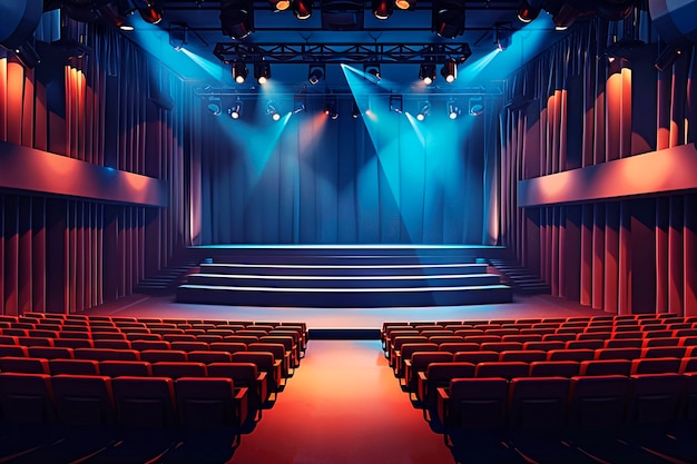 Free photo digital art style theatre stage