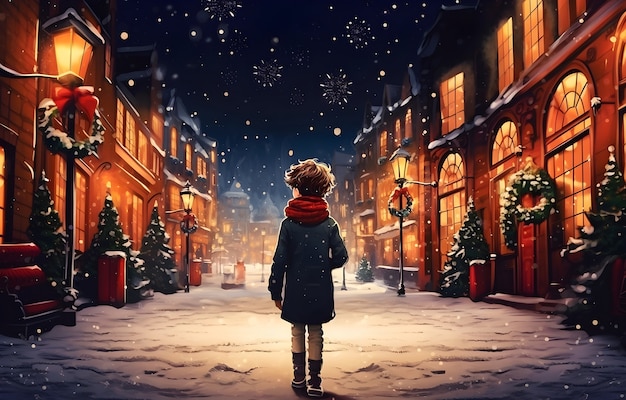 Free photo digital art style traditional christmas scene