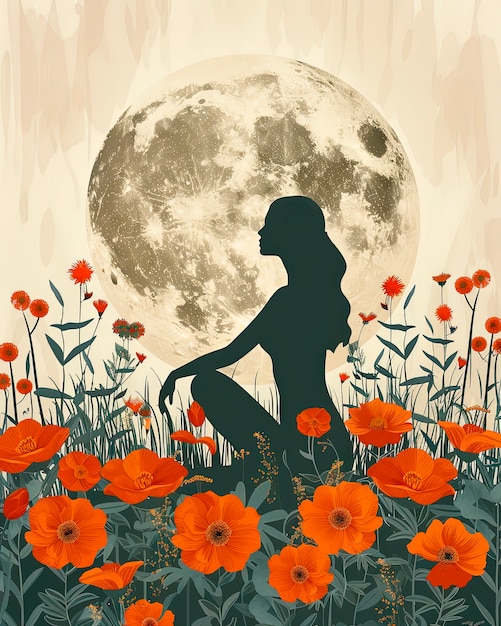 Free photo digital art style yoga illustration