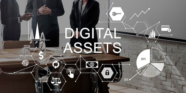 Digital Assets Business Management System Concept