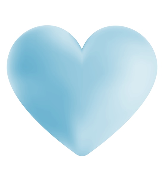 Free Photo digital illustration of a simple blue heart