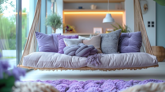 Digital lavender interior design