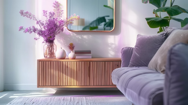 Free photo digital lavender interior design