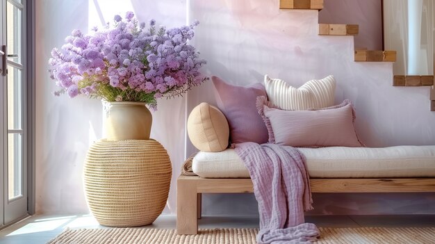 Digital lavender interior design