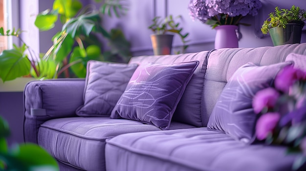 Free photo digital lavender interior design