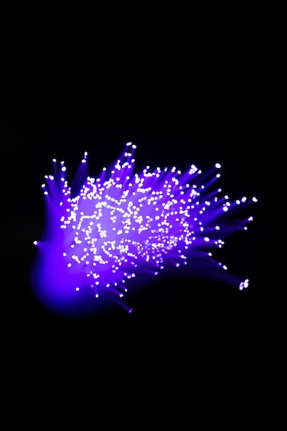 Free Photo digital optical fibers in purple shades