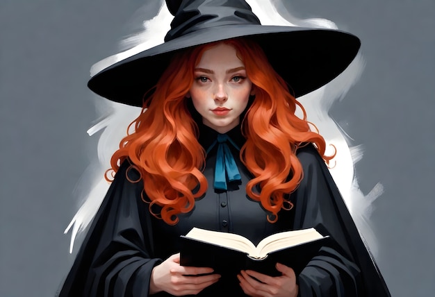 Free Photo digital portrait of witch