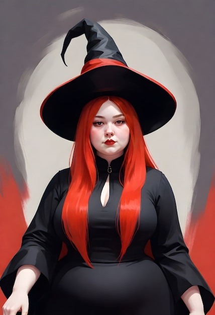 Free photo digital portrait of witch