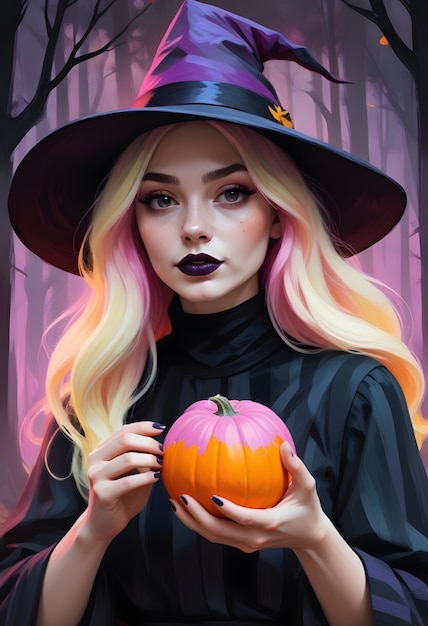 Free Photo digital portrait of witch