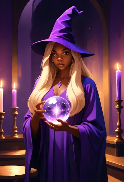 Free Photo digital portrait of witch