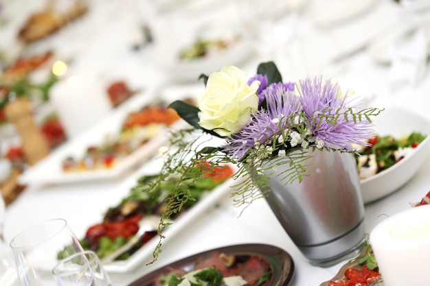 Dining table at a celebration