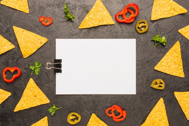 Free photo dipping nacho chips