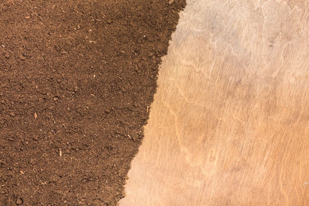 Free photo dirt and wood surface texture