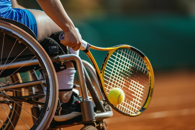 Disabled female athlete competing the official paralympic games