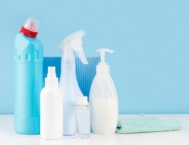 Disinfection equipment on table